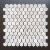 Carrara white 1＂ hexagon